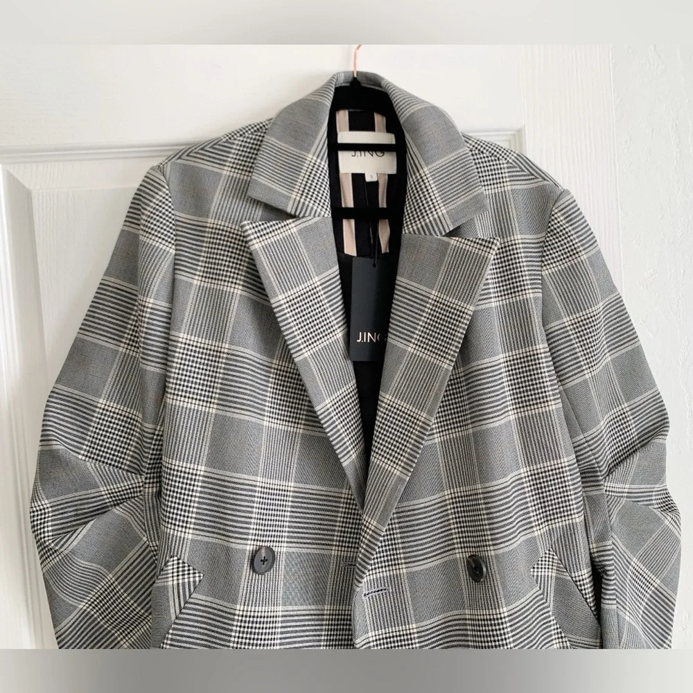 NWT J.ing plaid belted women’s trench coat - Picture 5 of 16